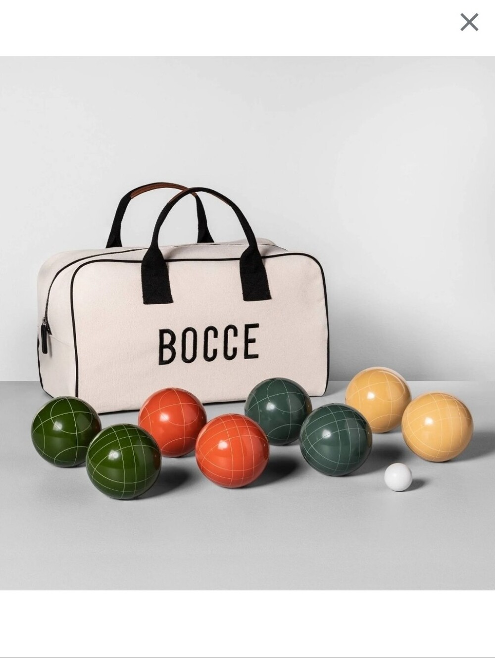 Hearth & Hand Magnolia Bocce Ball Set Lawn Game Set, Balls & Canvas Bag